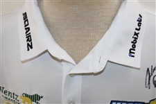 John Daly Signed Personal Straight Down White Performance 3XL Shirt w/Sponsors JSA ALOA