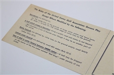 1954 8th Curtis Cup Matches At Merion Unused Official Scorecard