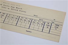 1954 8th Curtis Cup Matches At Merion Unused Official Scorecard