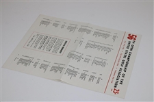 1956 U.S. Open Oak Hill Country Club Final Day Pairing Sheet