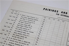 1956 U.S. Open Oak Hill Country Club Final Day Pairing Sheet