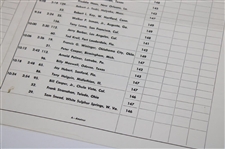 1956 U.S. Open Oak Hill Country Club Final Day Pairing Sheet