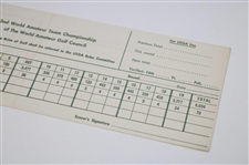 1960 Amateur Team Championship Merion Golf Club Official Scorecard - Jack Nicklaus 