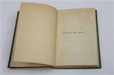 1903 'Golf Do's and Don'ts' 2nd Edition Book