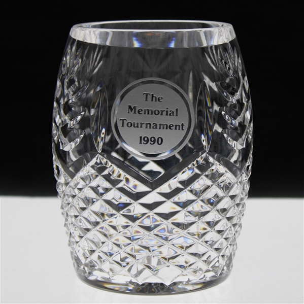 Mark Calcavecchias 1990 Memorial Tournament Waterford Glass Vase