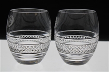 Mark Calcavecchia's Two (2) 2009 Pebble Beach Pro-Am Waterford Wine Glasses