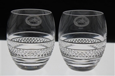 Mark Calcavecchia's Two (2) 2009 Pebble Beach Pro-Am Waterford Wine Glasses