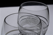 Mark Calcavecchia's Two (2) 2009 Pebble Beach Pro-Am Waterford Wine Glasses
