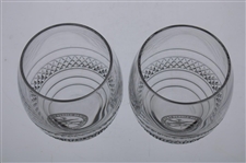 Mark Calcavecchia's Two (2) 2009 Pebble Beach Pro-Am Waterford Wine Glasses