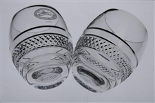 Mark Calcavecchia's Two (2) 2009 Pebble Beach Pro-Am Waterford Wine Glasses