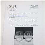 Mark Calcavecchia's Two (2) 2009 Pebble Beach Pro-Am Waterford Wine Glasses