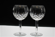 Mark Calcavecchia's Two (2) 2001 Pebble Beach Pro-Am Waterford Stem Wine Glasses