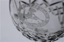 Mark Calcavecchia's Two (2) 2001 Pebble Beach Pro-Am Waterford Stem Wine Glasses