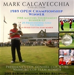 Mark Calcavecchia's Two (2) 2001 Pebble Beach Pro-Am Waterford Stem Wine Glasses