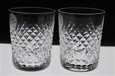 Mark Calcavecchia's Two (2) 1987 Memorial Tournament Waterford Rocks Glasses
