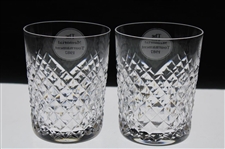 Mark Calcavecchia's Two (2) 1987 Memorial Tournament Waterford Rocks Glasses