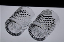 Mark Calcavecchia's Two (2) 1987 Memorial Tournament Waterford Rocks Glasses