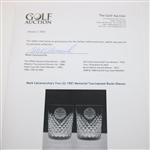 Mark Calcavecchia's Two (2) 1987 Memorial Tournament Waterford Rocks Glasses