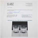 Mark Calcavecchia's Two (2) 2007 Memorial Tournament Waterford Shot Glasses
