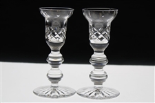 Mark Calcavecchia's Two (2) 1994 Memorial Tournament Waterford Glass Candlestick Holders