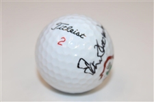 Peter Thomson Signed Royal Liverpool Logo Titleist 2 Golf Ball JSA ALOA