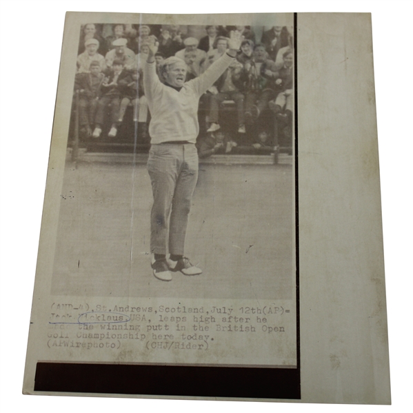 Jack Nicklaus July 13, 1970 British Open At St. Andrews 8X10 Wire Photo 