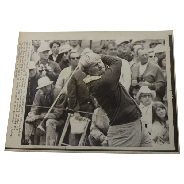 Jack Nicklaus 1972 US Open At Pebble Beach 8X10 Wire Photo