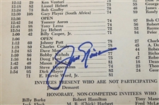 Jack Nicklaus Signed 1966 Masters Tournament Friday Pairing Sheet JSA ALOA