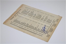Jack Nicklaus Signed 1966 Masters Tournament Friday Pairing Sheet JSA ALOA