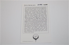 Jack Nicklaus Signed 1992 Mueller Golf's Greatest Ltd Ed 'The Golden Bear' Card JSA ALOA