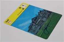 Jack Nicklaus Signed 1977 St. Andrews R&A Clubhouse Sportscaster Card JSA ALOA