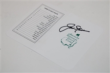 Jack Nicklaus Signed Augusta National Golf Club Scorecard JSA ALOA