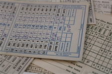Lot of Thirty Seven (37) Scorecards from the 1950s