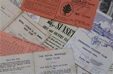 Lot of Thirty Seven (37) Scorecards from the 1950s