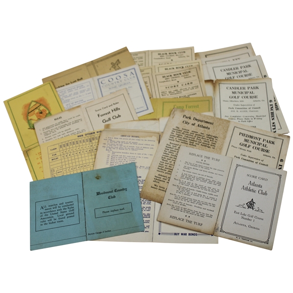 Lot of Twenty One (21) Unused Scorecards From Courses in Georgia 