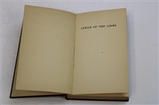 1923 'Lyrics Of The Links Poetry, Sentiment And Humour Of Golf' By Francis Bowler Keene