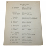 1951 Masters Tournament Auction Pool - Players' Records & Qualifiers