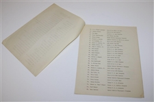 1951 Masters Tournament Auction Pool - Players' Records & Qualifiers