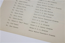 1951 Masters Tournament Auction Pool - Players' Records & Qualifiers