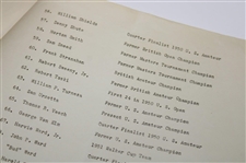 1951 Masters Tournament Auction Pool - Players' Records & Qualifiers