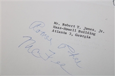 Bobby Jones' 1960 Letter from Clarence Schoo with Jones Handwritten Notations