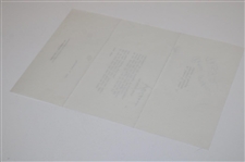 Bobby Jones' 1960 Letter from Clarence Schoo with Jones Handwritten Notations