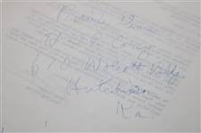 Bobby Jones' 1960 Letter from Jack Zanger (Golf Magazine) with Jones Handwritten Notations