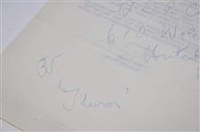 Bobby Jones' 1960 Letter from Jack Zanger (Golf Magazine) with Jones Handwritten Notations
