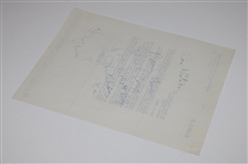 Bobby Jones' 1960 Letter from Jack Zanger (Golf Magazine) with Jones Handwritten Notations