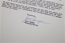 Bobby Jones' 1960 Letter from Jack Zanger (Golf Magazine) with Jones Handwritten Notations