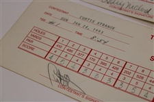 Furyk, Strange, Singh & Nine (9) Others Signed 1993 & 1994 Tuscon National Tournament Used Scorecards 