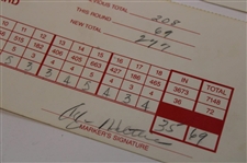 Furyk, Strange, Singh & Nine (9) Others Signed 1993 & 1994 Tuscon National Tournament Used Scorecards 