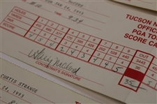 Furyk, Strange, Singh & Nine (9) Others Signed 1993 & 1994 Tuscon National Tournament Used Scorecards 
