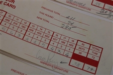 Furyk, Strange, Singh & Nine (9) Others Signed 1993 & 1994 Tuscon National Tournament Used Scorecards 